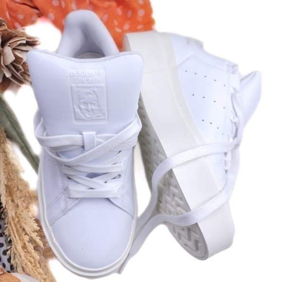 Rare Stan Smith White Platform Women's Sneakers Sz 8½m - Picture 15 of 16